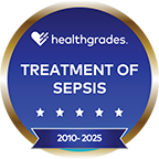 Logo for Healthgrades Treatment of Sepsis Award