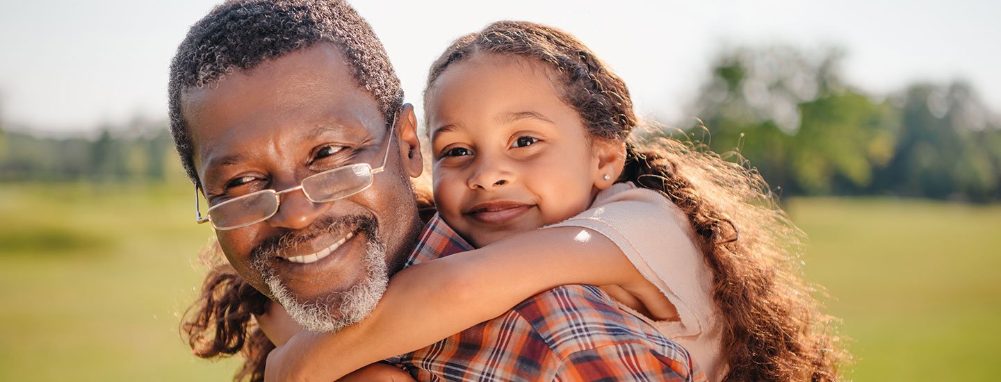 man and granddaughter