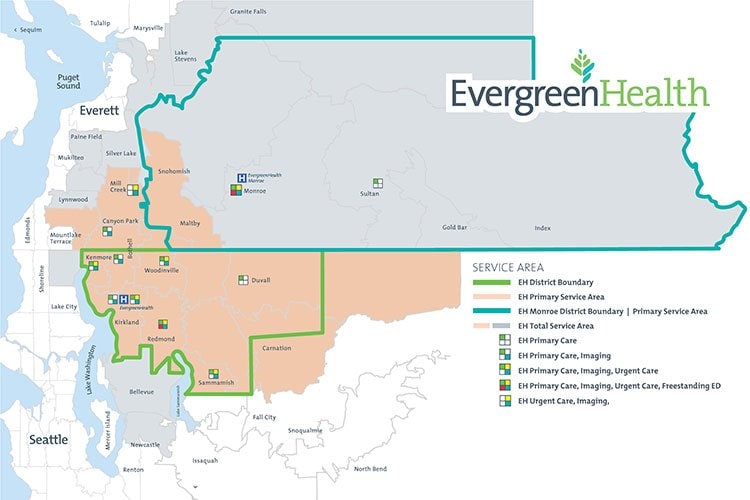 evergreenhealth service area map